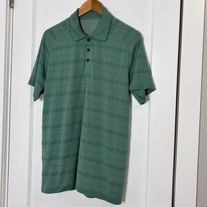 Lululemon Metal Vent Tech Polo Shirt Green Athletic Performance